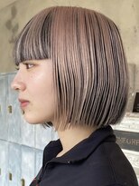 ニュイ(NUIT)&nbsp;ダブルカラーミルクティーベージュカラーケアブリーチ韓国ボブ