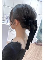 コワファースト  させぼ五番街店(COIFF1RST)&nbsp;ゆるっとシニヨン×リボンアレンジ