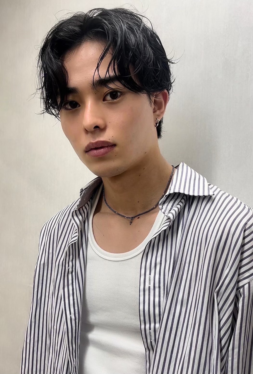 【立川メンズ】ニュアンスセンター波巻き刈り上げマッシュ