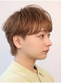 メンズボブウルフメンズミディアムレイヤーカットメンズウルフ