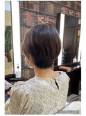 透明感ベージュマッシュショート