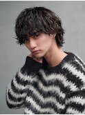 渋谷緩め波巻きスパイラルパーマメンズウルフカット19時以降