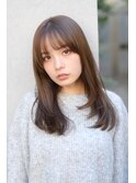 【CINQ】大人可愛いフェミニンセミロングレイヤー