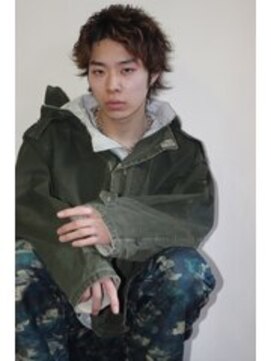 ブークル(boucle) スパイキーショートパーマ　外ハネアップバング