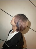 前上がりウルフ ホワイトピンク　滝沢大貴