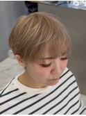 ショートヘア/ウルフヘア/ハイトーンカラー
