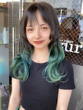 ヘアーデザイン アズール(Hair Design Azur) 【Azur】 Green×グラデーション