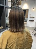ツヤ感ボブ×ナチュラルハイライト