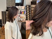 大人女性におすすめハイライトカラー☆[ハイライト/インナーカラー/髪質改善/ボブ］