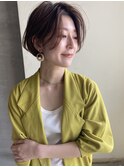 重ためシルエットのハンサムショート