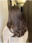 【ロングレイヤー×グレージュ】