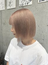 ガガ バイ ラシルフィード(GAGA by lasylphide) ボブ×ピンクベージュ