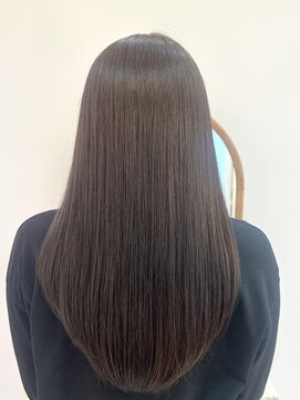 アンド ラ ブランシュ(&.La Blanche) アプリコットオレンジ/くびれヘア/ストレート/縮毛矯正