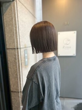 ジーナ  札幌大通(Zina) 美髪＊パツっとボブ＊ナチュラルアッシュブラウン＊Zina札幌大通