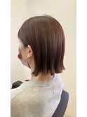 外ハネボブ×ブラウンピンク
