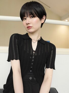 トリッカ 銀座(tricca) ショートボブ/ショートヘア/小顔カット/顔まわりカット/黒髪