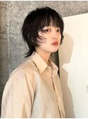 レイヤーショートニュアンスパーマシャギーカットハッシュカット