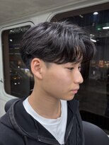 ニコ トウキョウ ロジック(nico TOKYO Logic)&nbsp;メンズセンターパートニュアンスパーマアップバング