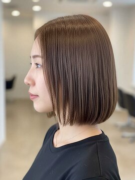 ノア(no_a) 【四条烏丸】髪質改善酸性ストレート×アッシュブラウンボブ