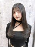 ストレートレイヤーワンカールスタイル