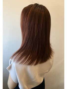 アルタイル ヘア デザイン(ALTAIR HAIR DESIGN) 【後ろ姿】王道セミロングストレート×ラベンダーピンク