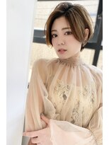 マリアバイアフロート(Maria by AFLOAT)&nbsp;【添田】かきあげバングハンサムショート アッシュブラウン