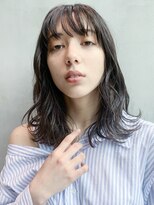 ナチュラルミディ_オリーブカラーハイライトカラー_38089