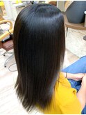 縮毛矯正oggi ottoトリートメント 黒髪セミロング