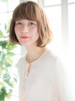 +animo吉川美南+ホワイトブロンド×オン眉ぷつっと金髪ミニボブG