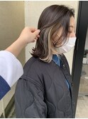 イヤリングカラー インナーカラー ベージュカラー
