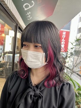 キャラ 池袋本店(CHARA) 大人気！インナーピンクカラー【インナーカラー/ピンク】