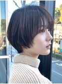 30代40代大人女性/前髪ありショートボブ/ショートヘア/髪質改善