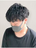 無造作マッシュメンズショート爽やかパーマ20代30代40代