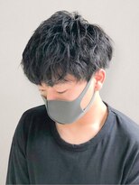 マム(hair dresser's Mum) 無造作マッシュメンズショート爽やかパーマ20代30代40代