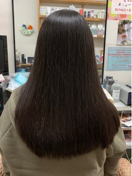 ビーワンシステム トダ美容室(Be One System TODA)の写真/縮毛矯正の独特な匂いがしないので苦手な方も◎頭皮に染みない優しい薬剤で思わず触れたくなる質感に!