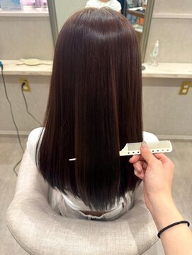 アンド ラ ブランシュ(&.La Blanche) ワンレン/黒髪カタログ/ネビージュ/小顔/髪質改善