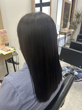 エルプラスヘアー 平尾店(L+hair) (40代)ナチュラルセミロング【トリートメントでくせ毛改善】