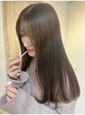 【ブリーチなし】透明感と柔らかさのあるオリーブベージュ
