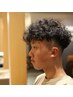 波巻きパーマとスパイラルパーマで作るプードルパーマ（眉毛カット付）