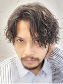 ツイストスパイラルパーマ波巻きパーマシャドウパーマ黒髪原宿
