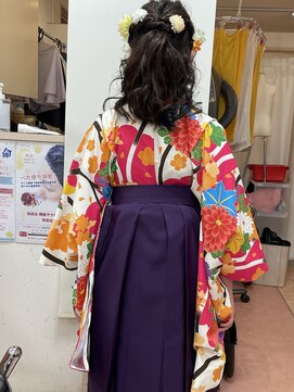 ビューティーサロンユー 卒業式着付け