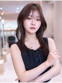韓国レイヤー顔周りカット透明感カラー髪質改善艶髪シースルー