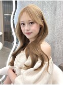 ブリーチなしダブルカラーくびれヘアヨシンモリ