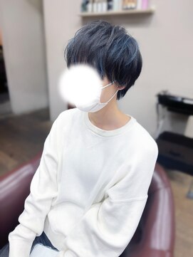 ハピネス 王寺店(Happiness) メンズライク アッシュカラー ローライト マッシュショート