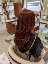 プログレス つくば店(PROGRESS by ヂェムクローバーヘアー)&nbsp;ツヤ髪、赤色カラー