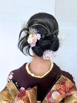 タグマル&nbsp;振袖着付けヘアセット☆カチモリリボンアレンジ！追加料金有