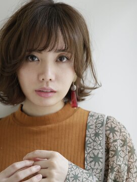 アドラーブル 万代店 (adorable) ゆるふわエアリー耳掛けボブ♪【イルミナカラー/髪質改善】