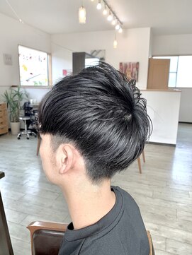 オレンジ(orange) ツーブロックマッシュ