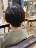 ショート ショートカット 耳かけショート 黒髪 丸みショート 楽