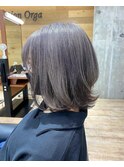 レイヤーボブ×グレージュ